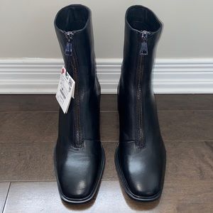 High quality leather ankle boots from Zara. BRAND NEW with tags. Never worn.